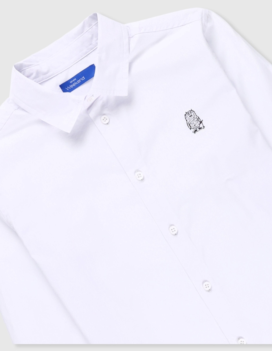 Camisa de vestir de algodón manga larga para niño 3