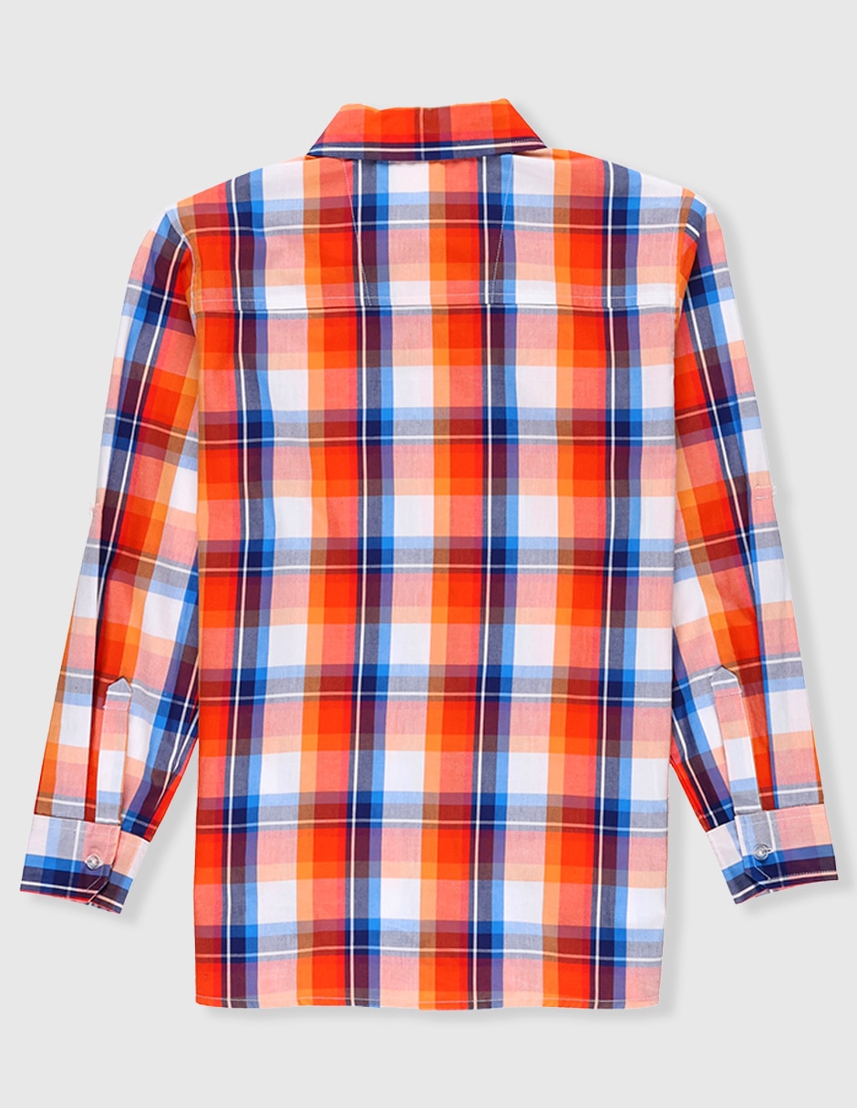 Camisa casual de algodón manga larga para niño 2
