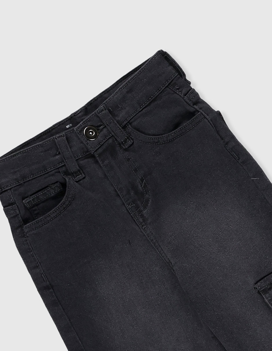 Jeans carpenter straight lavado obscuro para niño 3