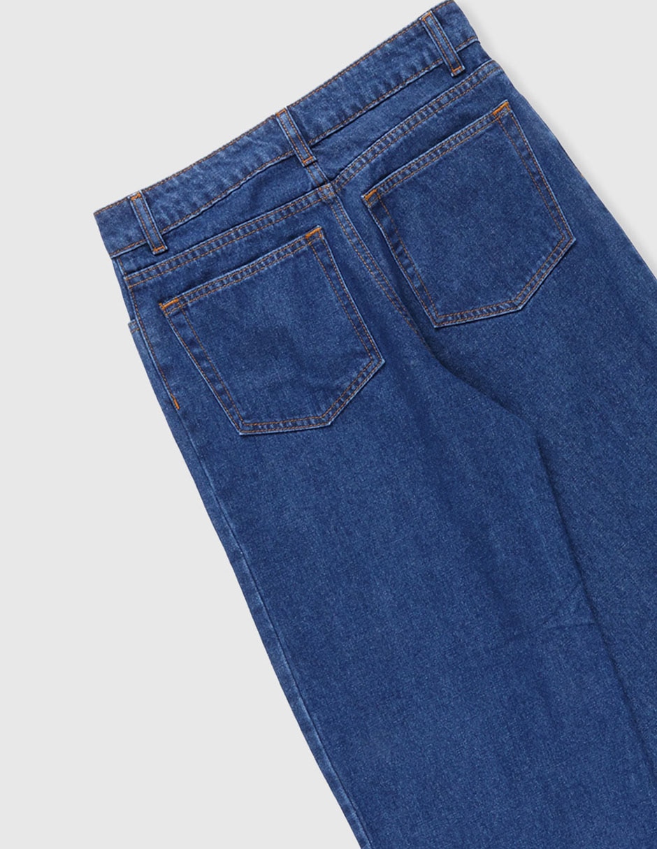 Jeans amplio lavado medio para niño 4