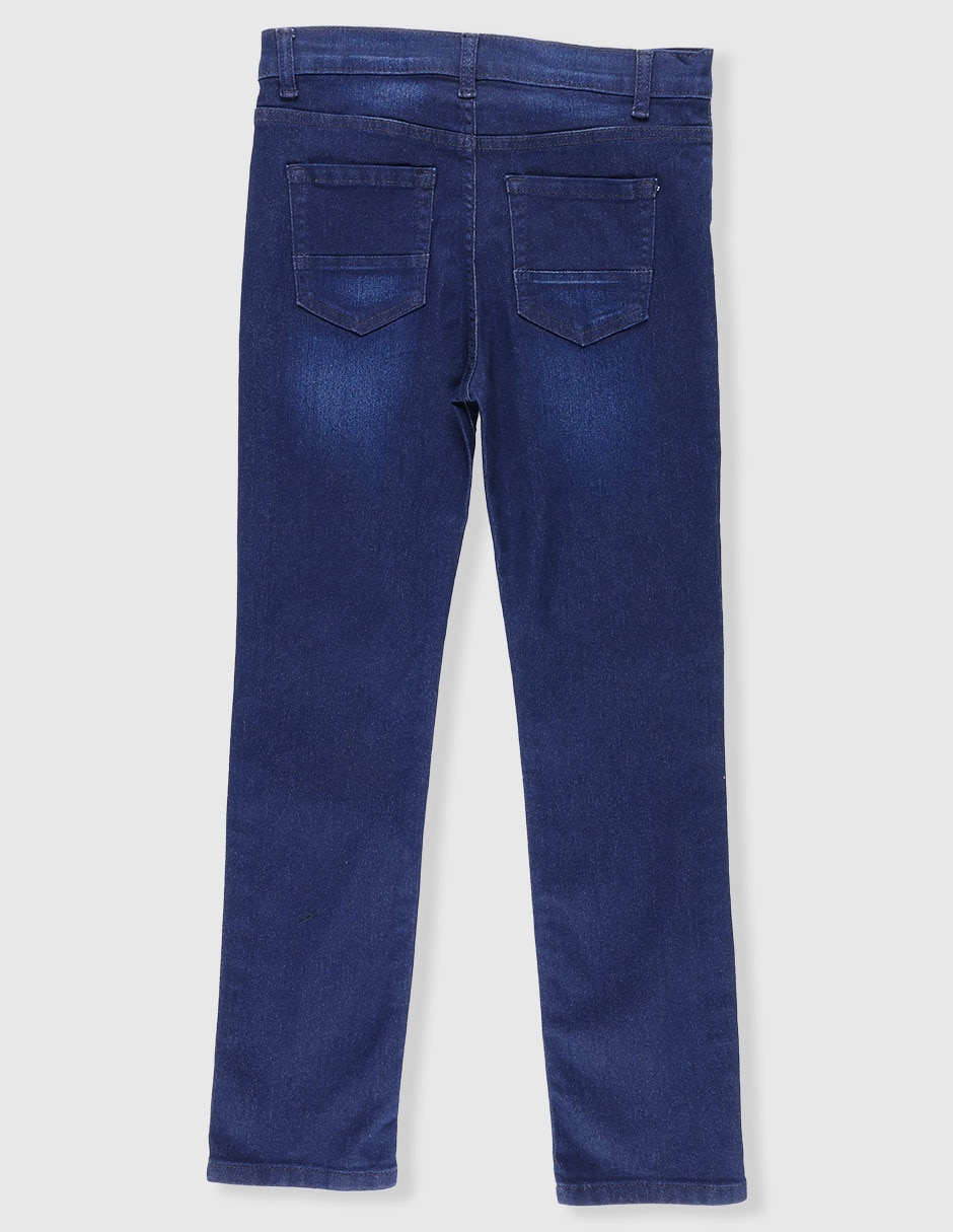 Jeans straight lavado medio para niño 2