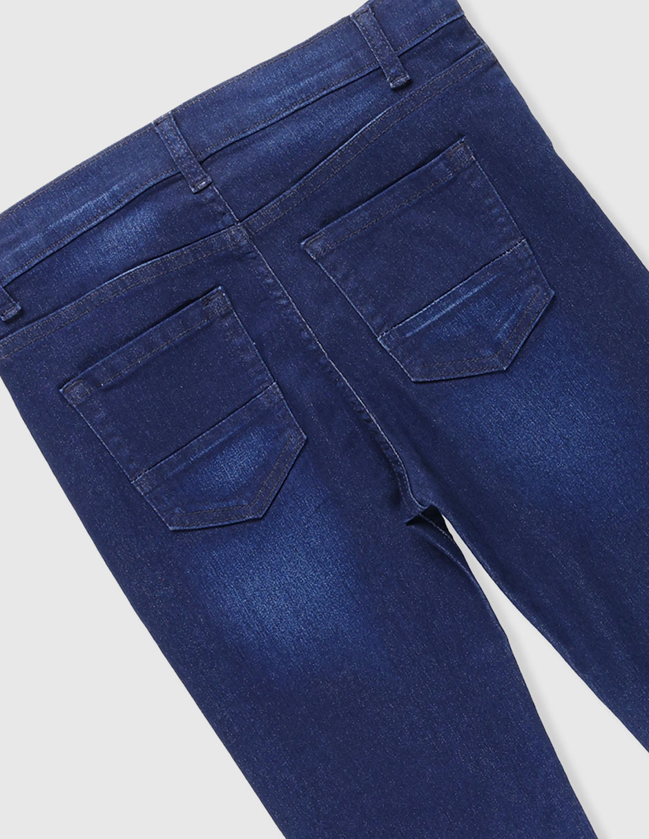 Jeans straight lavado medio para niño 4