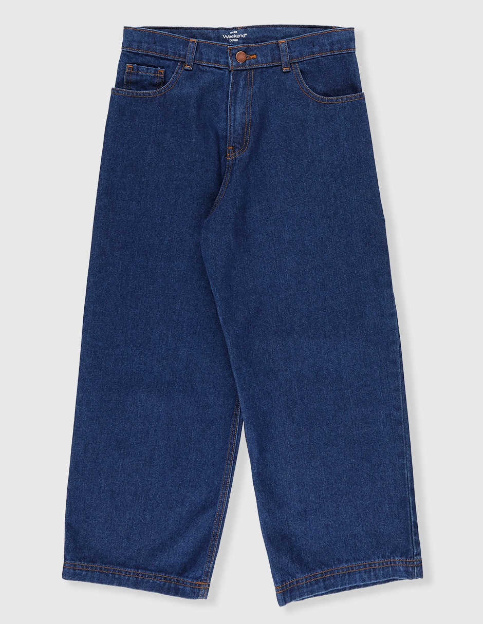 Jeans amplio lavado obscuro para niño Jeans amplio lavado obscuro para niño