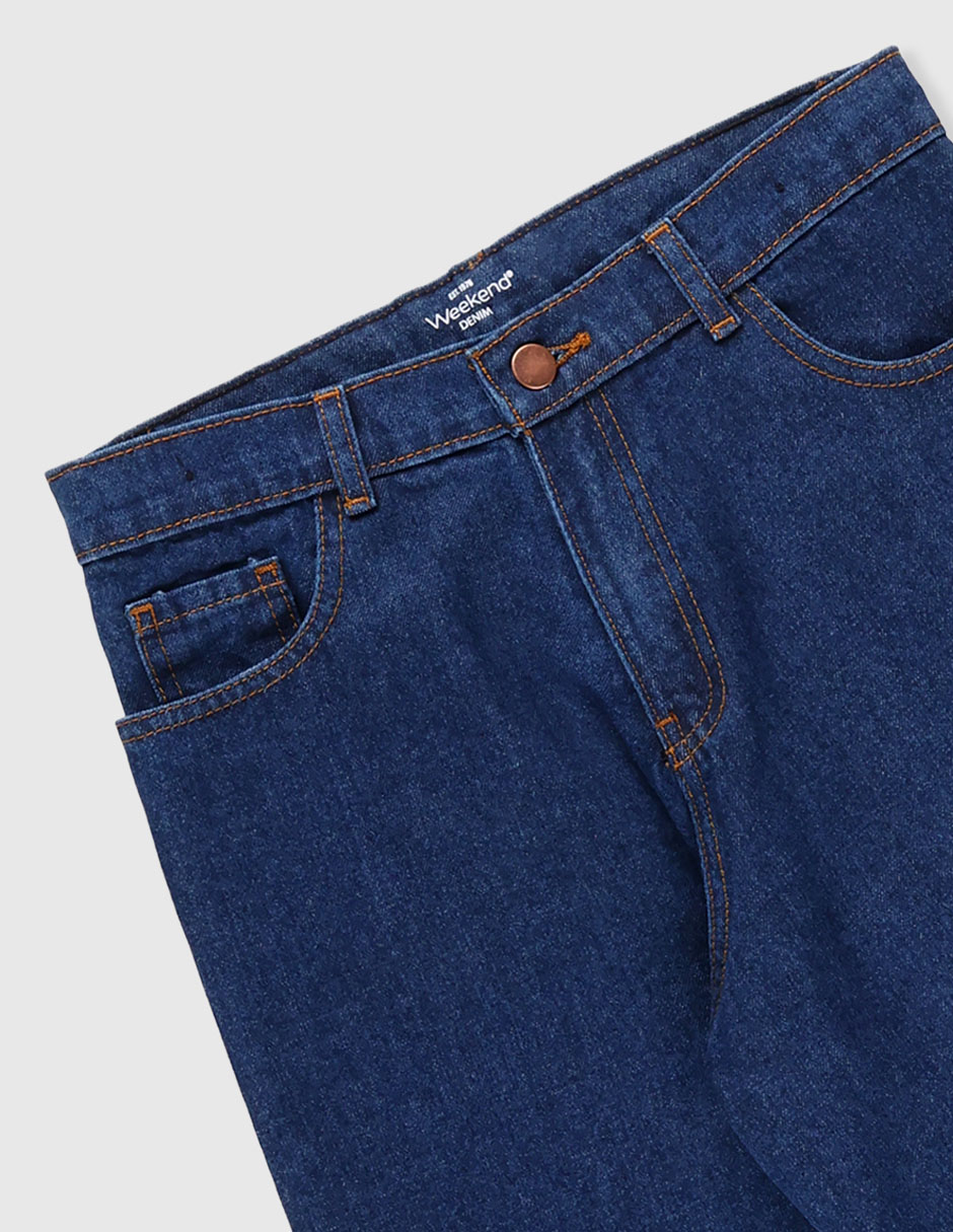 Jeans amplio lavado obscuro para niño 3