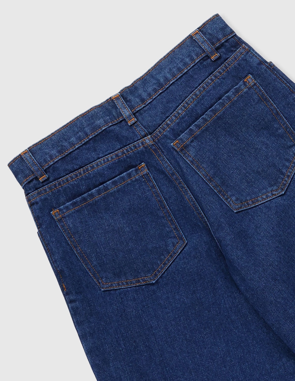 Jeans amplio lavado obscuro para niño 4