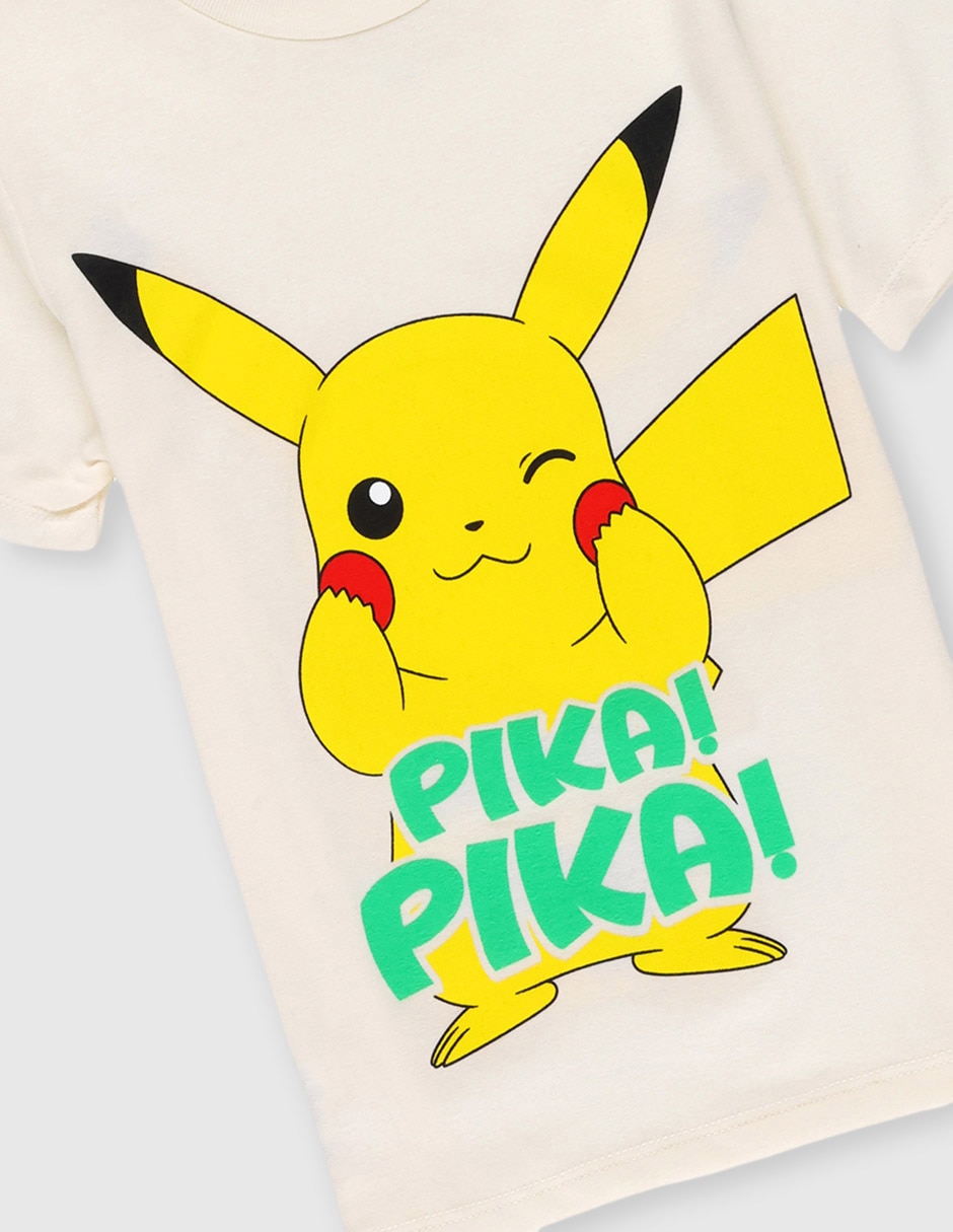 Playera Pikachu Pokémon manga corta para niño 3
