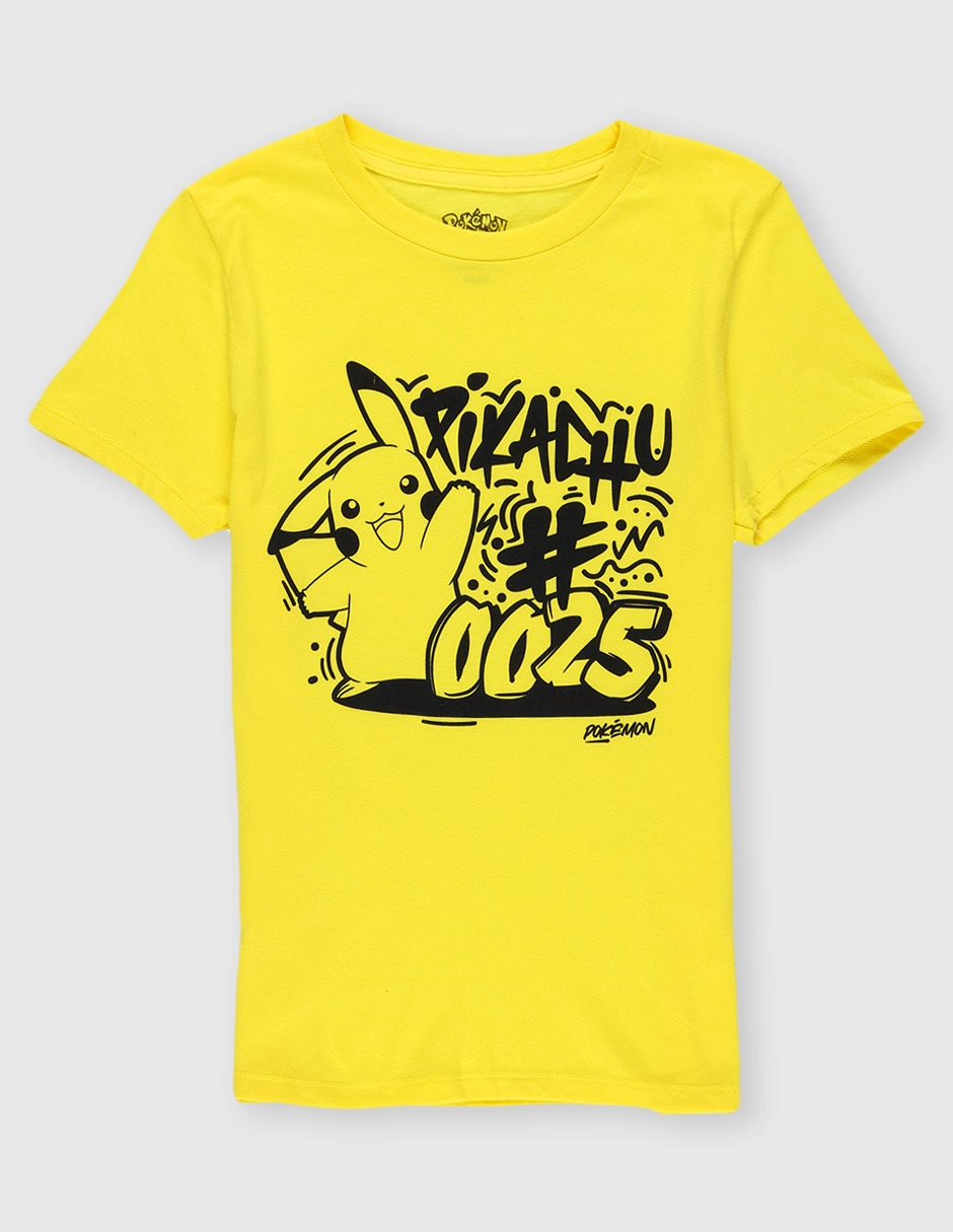 Playera Pikachu Pokémon manga corta para niño Playera Pikachu Pokémon manga corta para niño