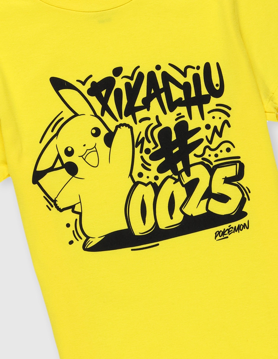Playera Pikachu Pokémon manga corta para niño 4