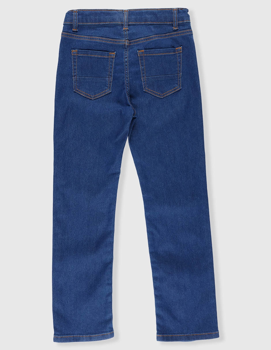 Jeans straight lavado medio para niño 2