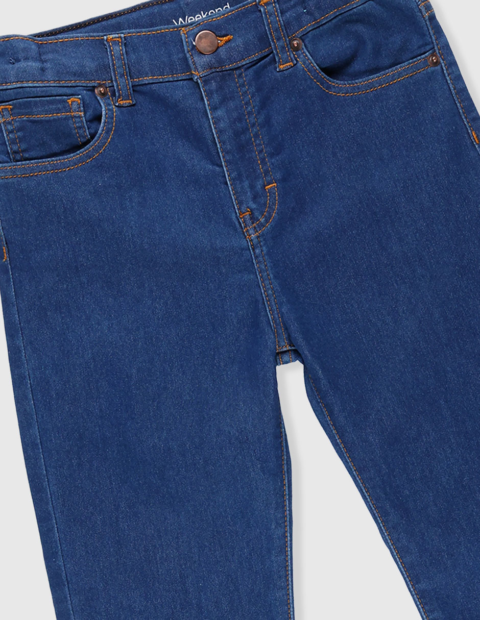 Jeans straight lavado medio para niño 3