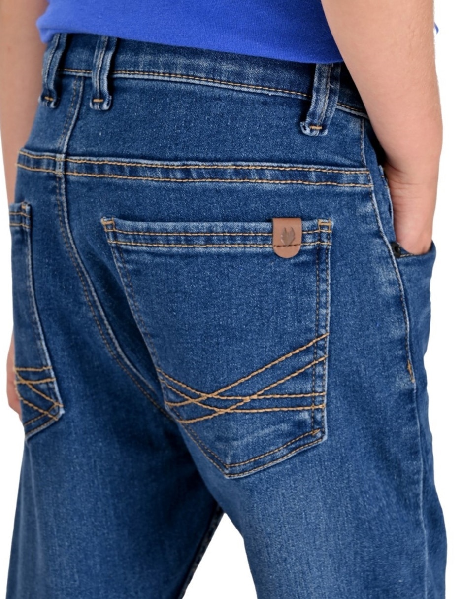 Jeans slim 212373641 lavado whisker para niño 4