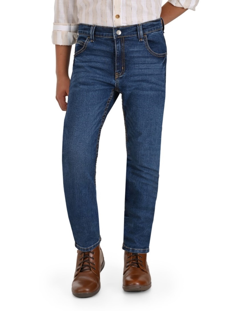 Jeans slim 212513641 lavado whisker para niño 1