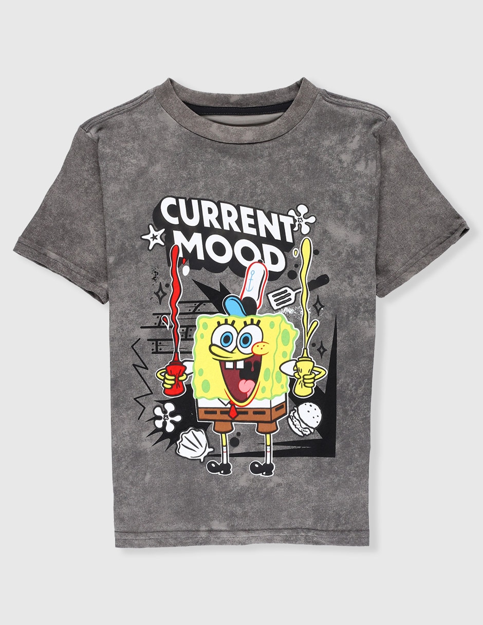 Playera Bob Esponja manga corta para niño Playera Bob Esponja manga corta para niño