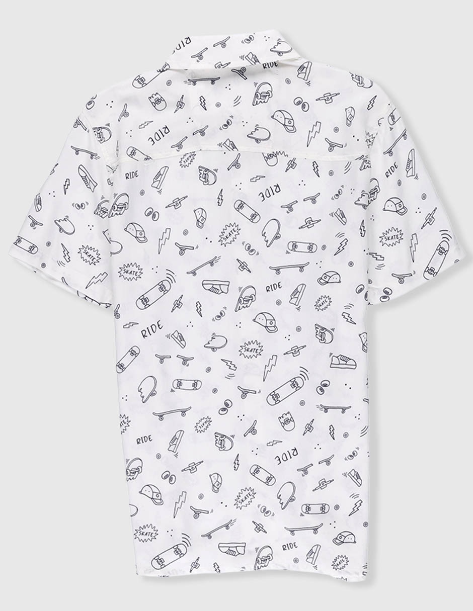 Camisa casual de algodón manga corta para niño 2