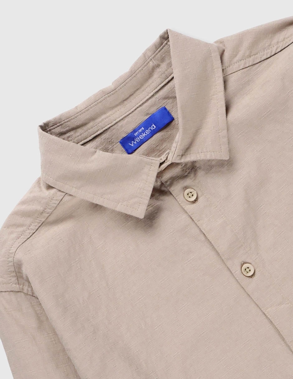 Camisa casual de algodón manga larga para niño 3