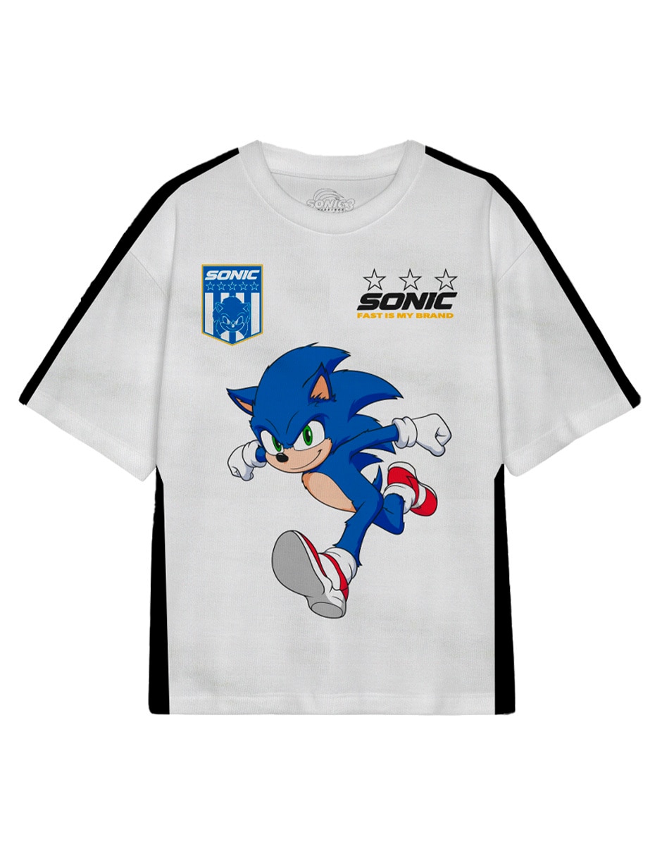 Playera Sonic manga corta para niño Playera Sonic manga corta para niño