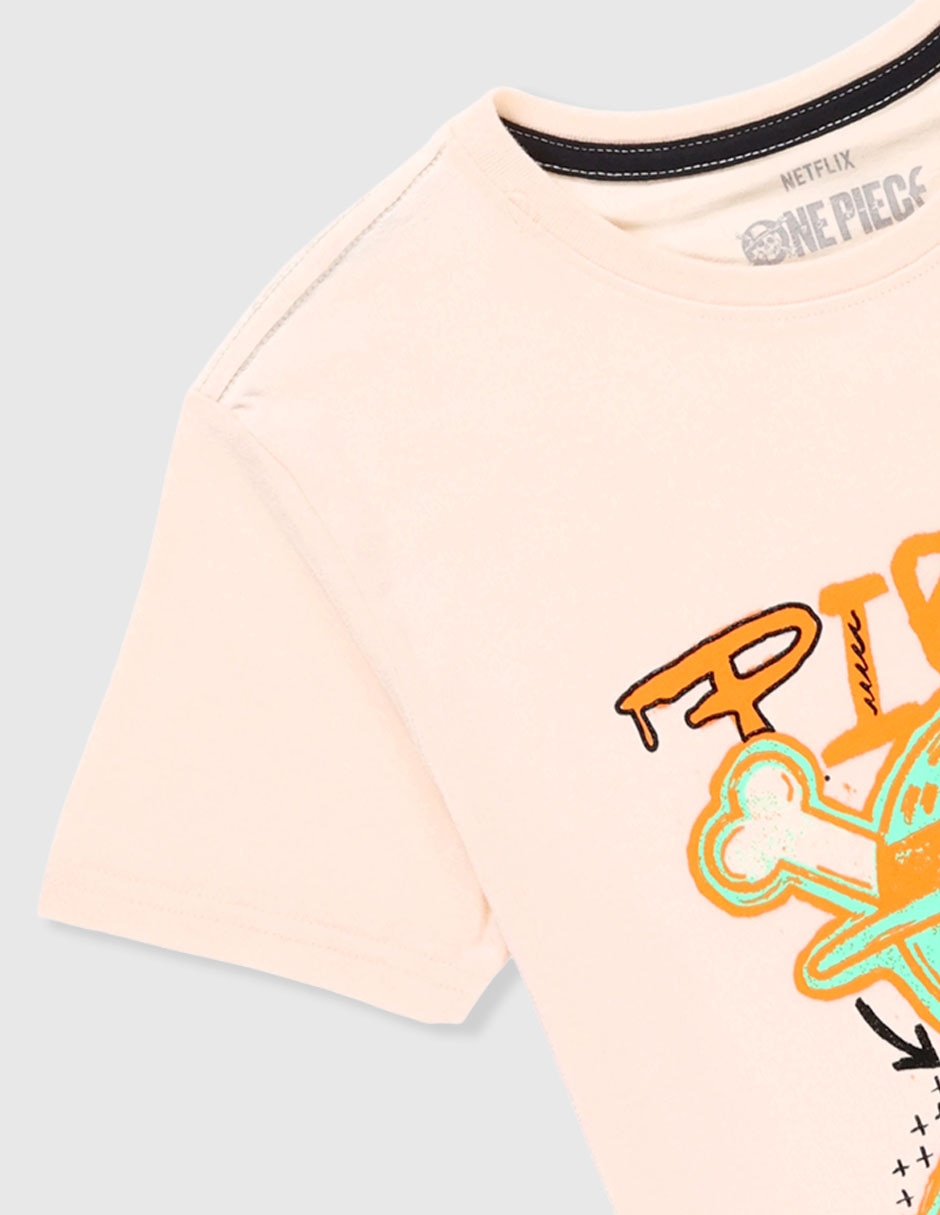 Playera One Piece Netflix manga corta para niño 3
