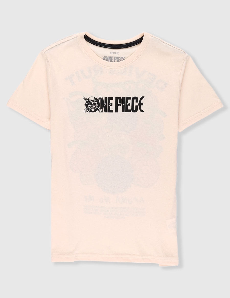 Playera One Piece Netflix manga corta para niño Playera One Piece Netflix manga corta para niño