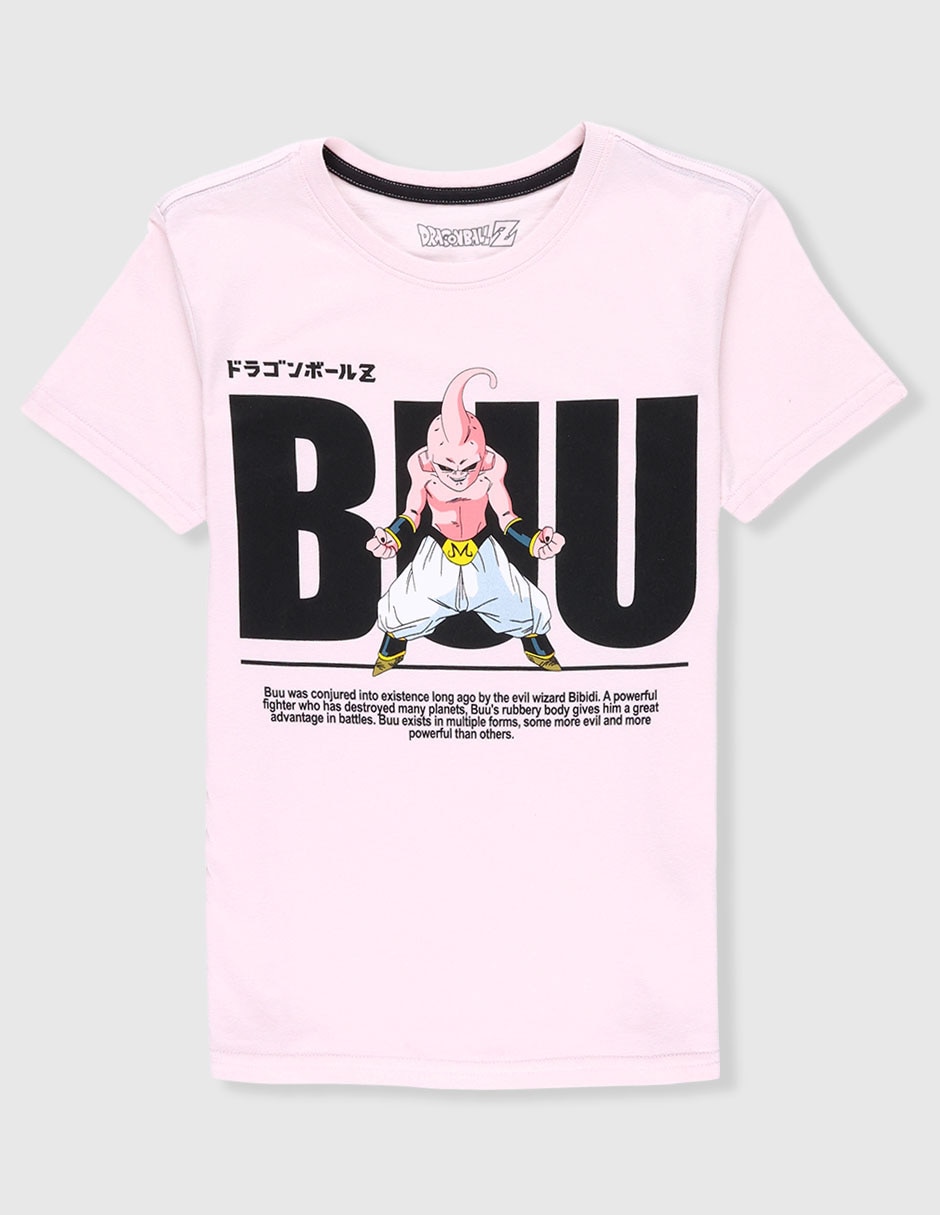 Playera Majin Buu Dragon Ball Z manga corta para niño Playera Majin Buu Dragon Ball Z manga corta para niño