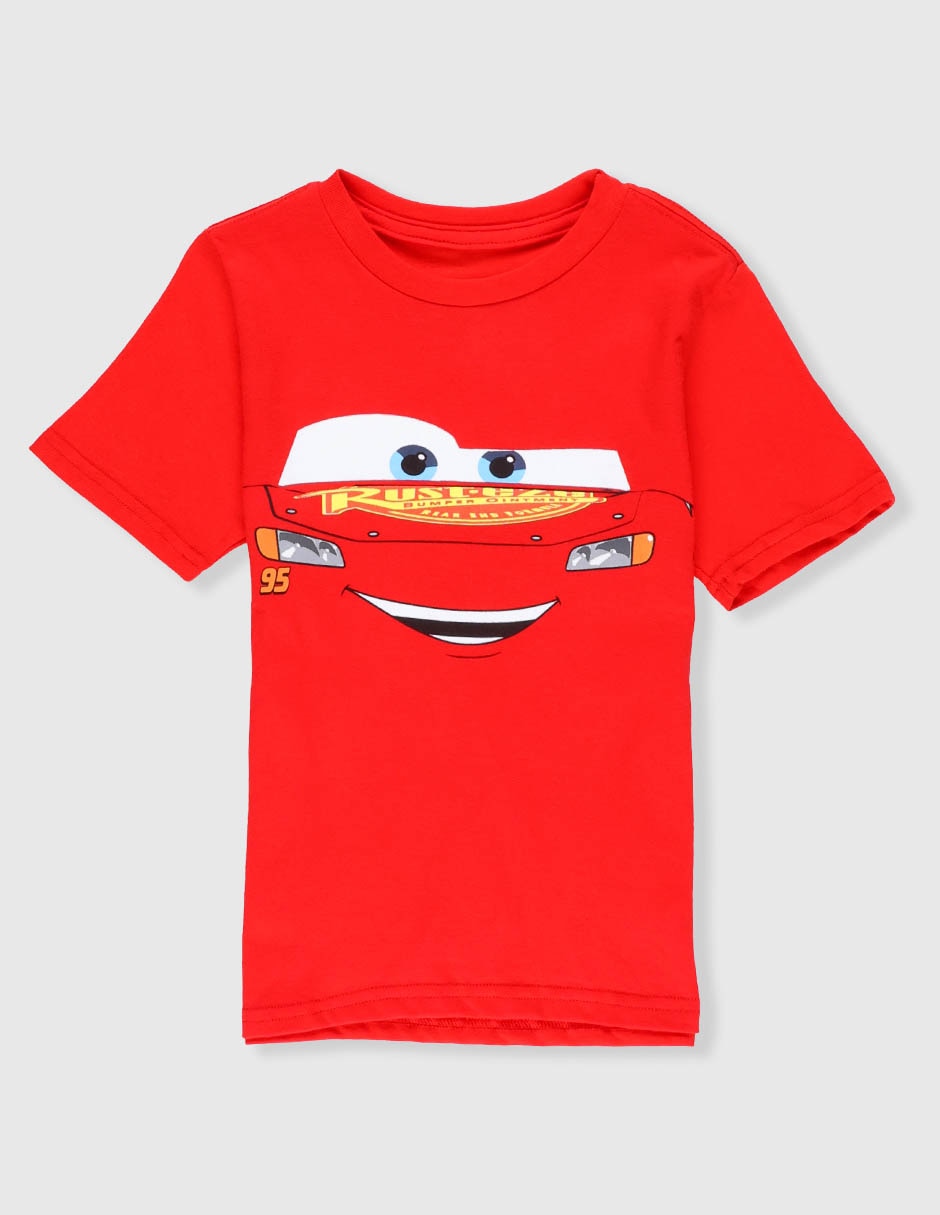 Playera Rayo McQueen Cars manga corta para niño Playera Rayo McQueen Cars manga corta para niño