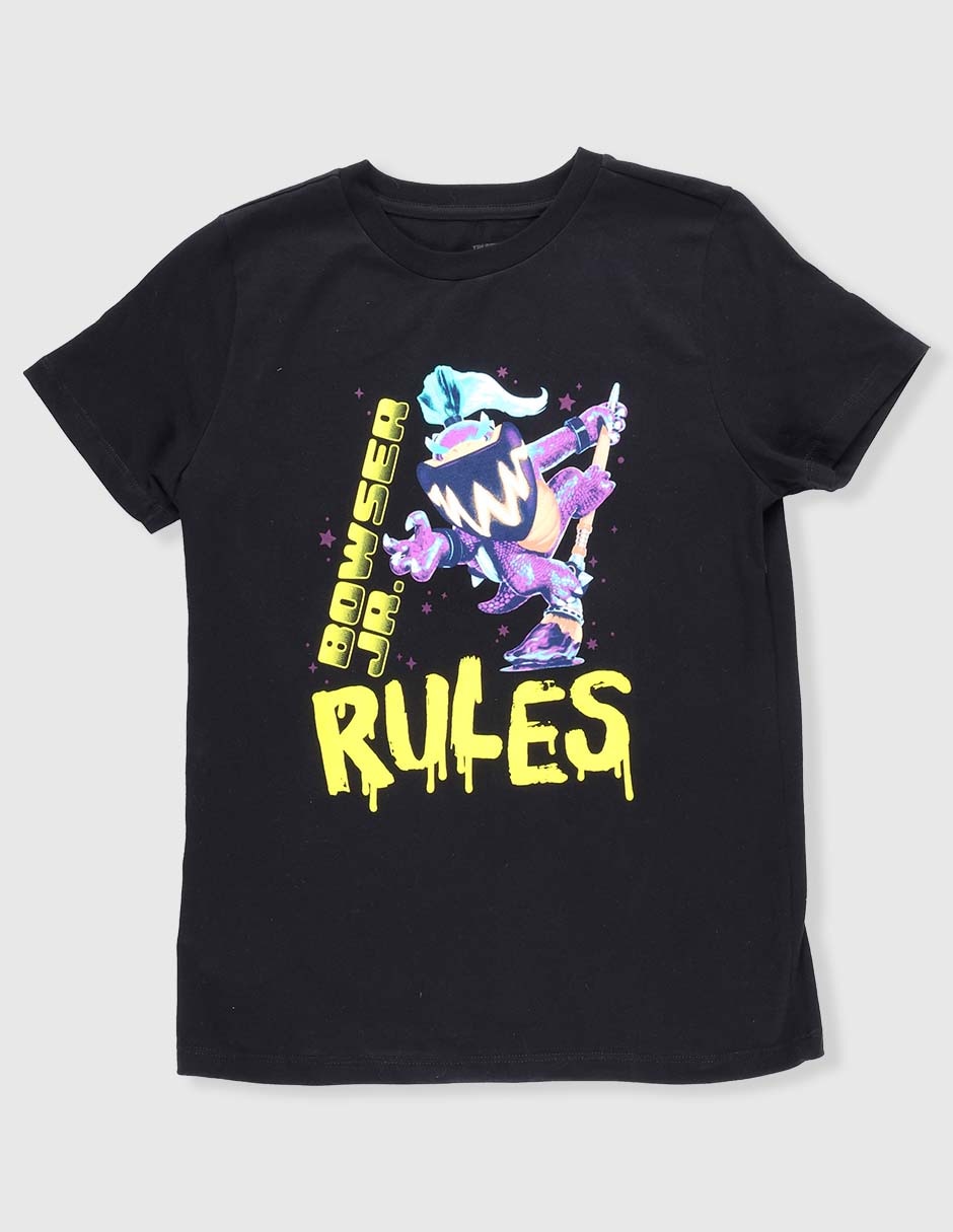 Playera Bowser Jr. Super Mario Bros manga corta para niño Playera Bowser Jr. Super Mario Bros manga corta para niño