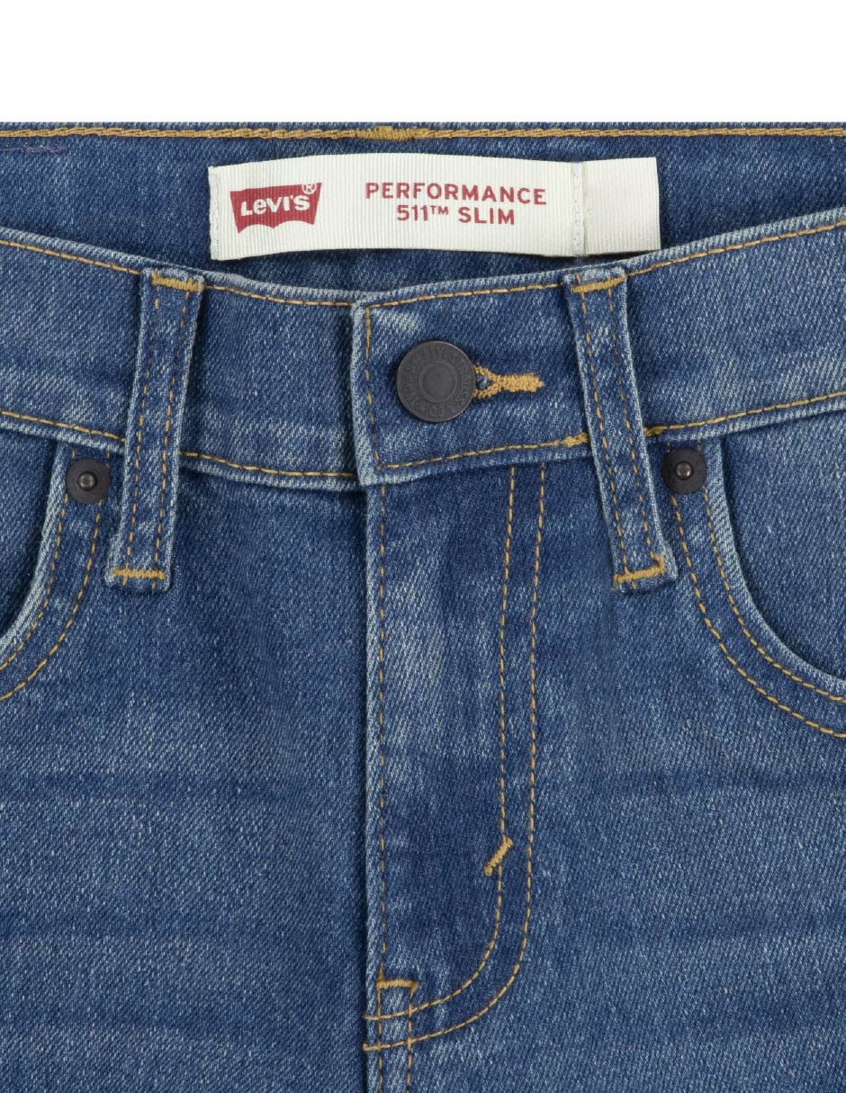 Jeans slim lavado medio para niño 3
