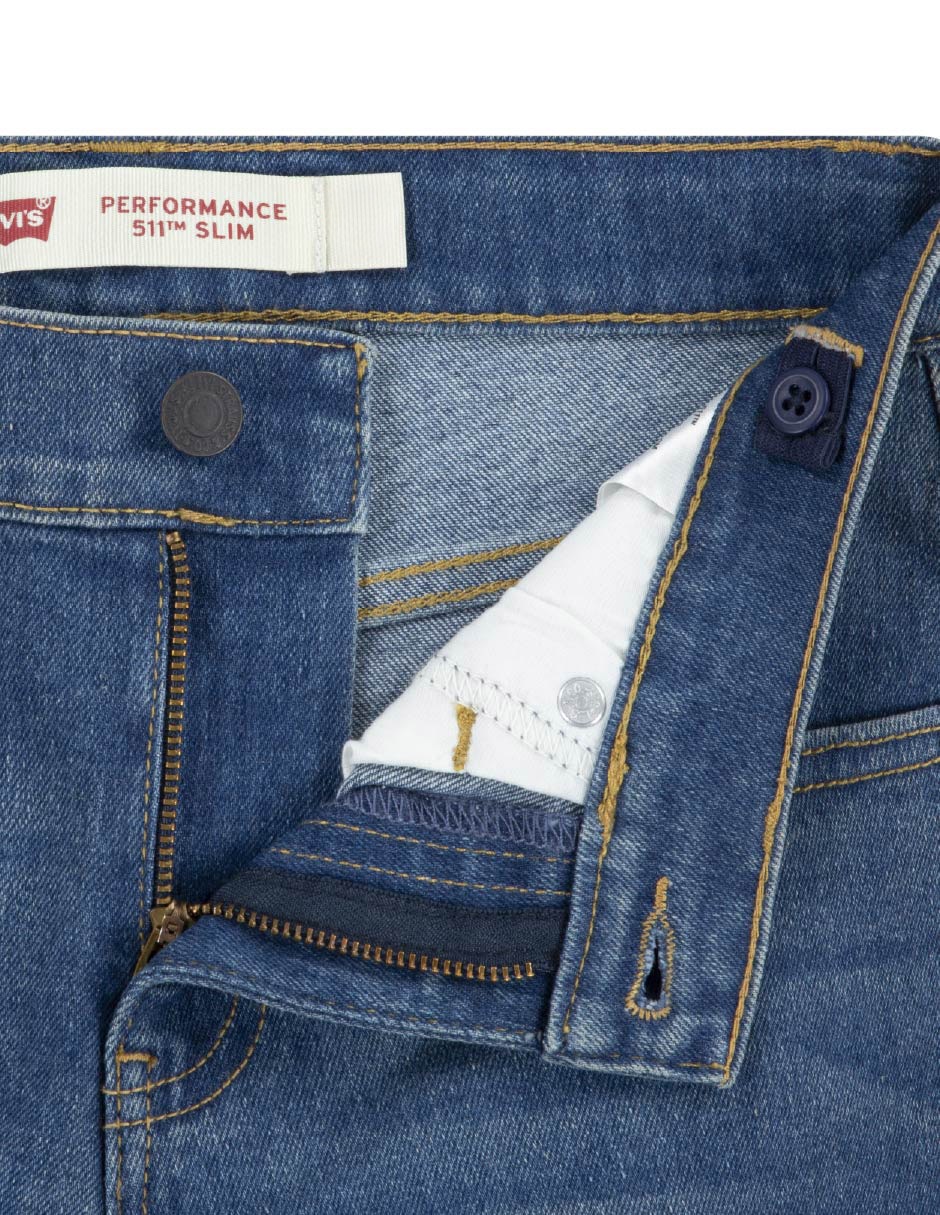 Jeans slim lavado medio para niño 4