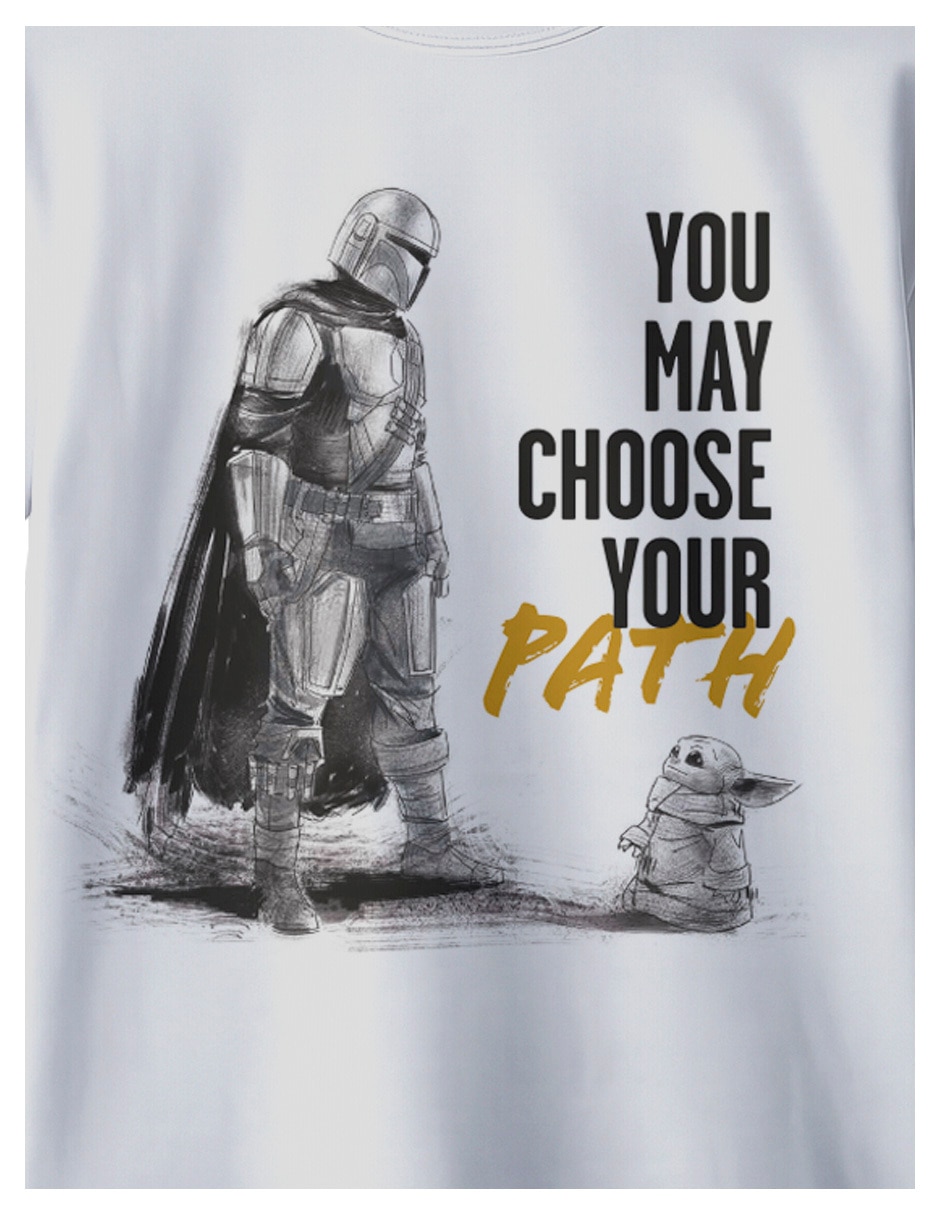 Playera Din Grogu With Armor manga corta para niño 3