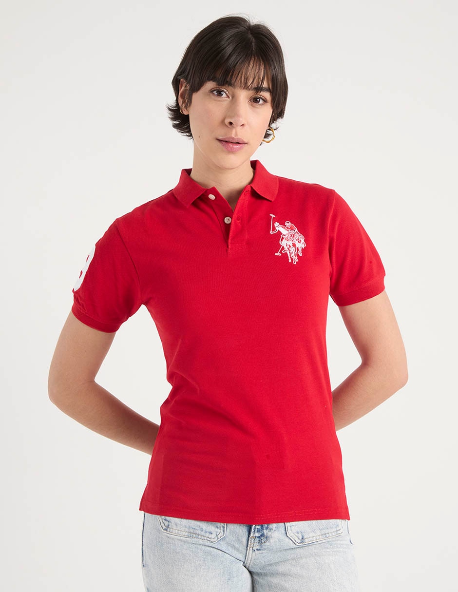 Playera tipo polo de algodón para mujer Playera tipo polo de algodón para mujer