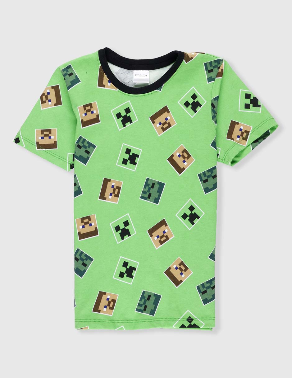 Playera Minecraft manga corta para niño Playera Minecraft manga corta para niño