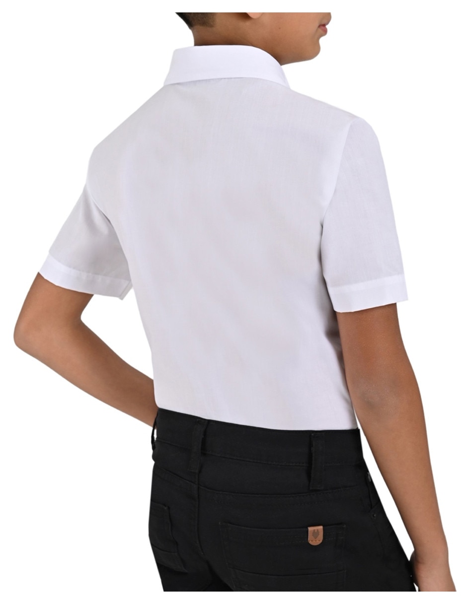Camisa escolar manga corta para niño 2